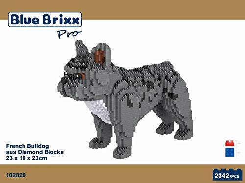 BlueBrixx-Pro 102820 - French Bulldog, Hund aus Klemmbausteinen mit 2342 Bauelementen. Lieferung in Originalverpackung. – Bild 3