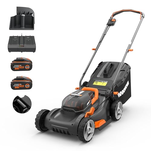 WORX Nitro WG734E Profi Akku-Rasenmäher 40V, 40 cm Schnittbreite, Elektrischer Rasenmäher (inkl....