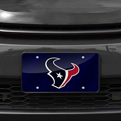 Nfl Houston Texans Laser Inlaid Metal License Plate Tag #TOP1