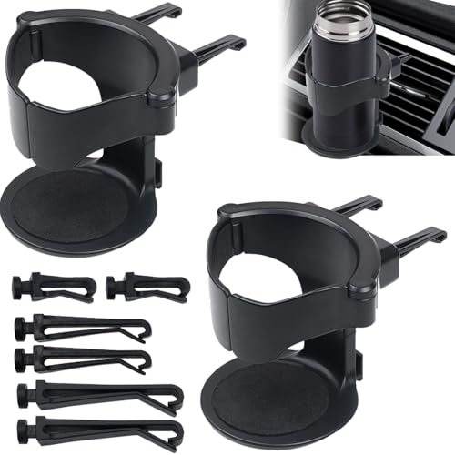 Car Cup Holder 2-Pack Air Vent Drink Holders for Cars Universal Car Beverage Organizer for Bottles & Cans Easy Clip-On Installation