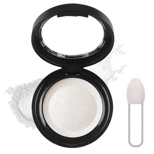 Single Matte White Eyeshadow,White Eyeshadow Single,Shimmer E/yeshadow,Pressed Fine Powder with High Pigment&Long-lasting Sweatproof Formula,Waterproof Whi/te Shimmer Eye/shadow for All Skin Tones
