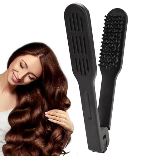 Peine Alisador para Cabello,Peine Estilizador en Forma de V - Herramientas de Salón para Alisar, Desenredar y Cardar para Adolescentes, Mujeres y Niñas