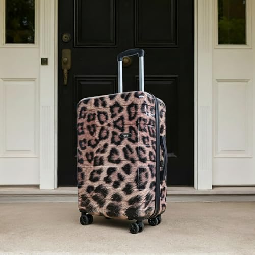 OHS Leopard Suitcase Set of 3, Hardshell Luggage Sets with 4 Wheels Lightweight Durable Adjustable Handles Easy to Carry - Cabin Luggage, Medium Suitcase, Large Suitcase - Image 4