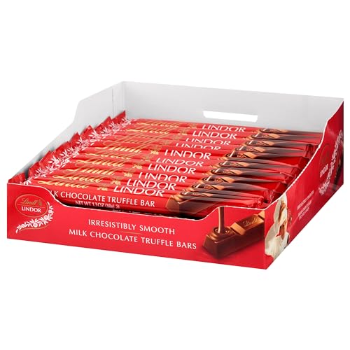 Image of Lindt LINDOR Milk Chocolate Truffle Bar, Chocolate Candy Bar with Smooth Center, Great for gift giving, 1.3 oz. (30 Pack)
