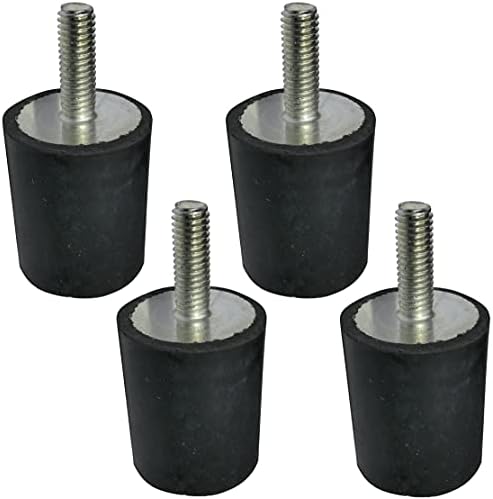 Piedini Antivibranti Aerzetix - Gomma E Acciaio, Filettatura M6, Ø20mm, Per Elettrodomestici - Foto 8