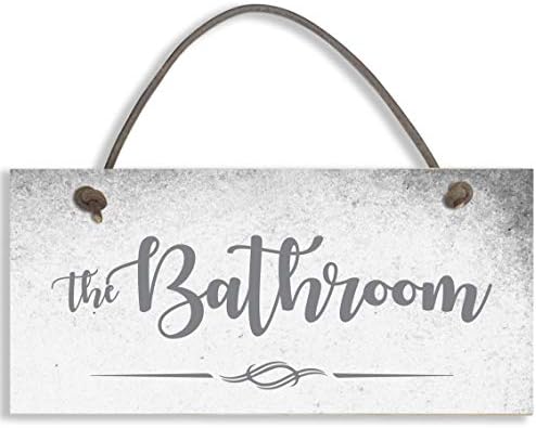 THE BATHROOM Door Sign Plaque for Toilet / Bathroom Shabby Chic Size 19 x 9cm #1298