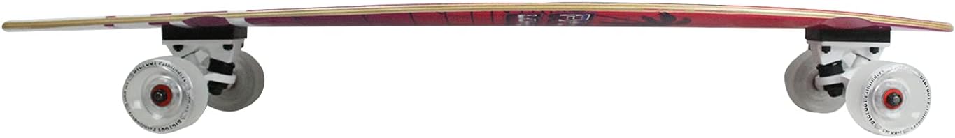 Paradise Longboard Swallow Tail Complete Cruiser Skateboard, Retro, 9.5" x 39.5"