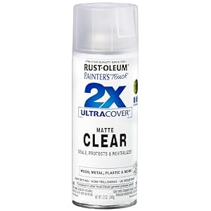 Rust-Oleum 334022 Painter’s Touch 2X Ultra Cover Spray Paint, 12 oz, Matte Clear
