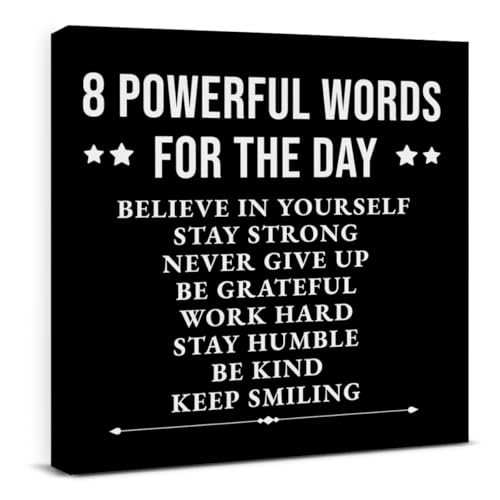 Inspirational Wall Decor, Motivational Canvas Painting Wall Art for Men Teen Boy, Black and White...