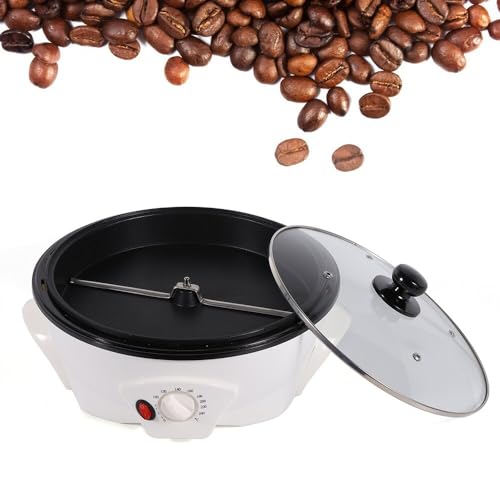LOYALHEARTDY Electric Coffee Bean Roasting Machine, Coffee Roaster Household Bean Roasting Machine Non-Stick Pan with Lights Out Device 110V 800W