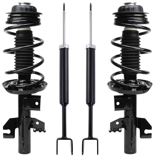 Image of Detroit Axle - Front Struts w /Coil Spring Rear Shock Absorbers Replacement for 2013 2014 2015 2016 Dodge Dart - 4pc Set
