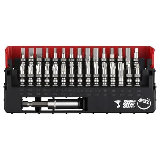 VESSEL IMPACT BALL™ Torsion Bit 30+1 PC. Set in SLIDE CASE No.IB31P02U Made in Japan by VESSEL