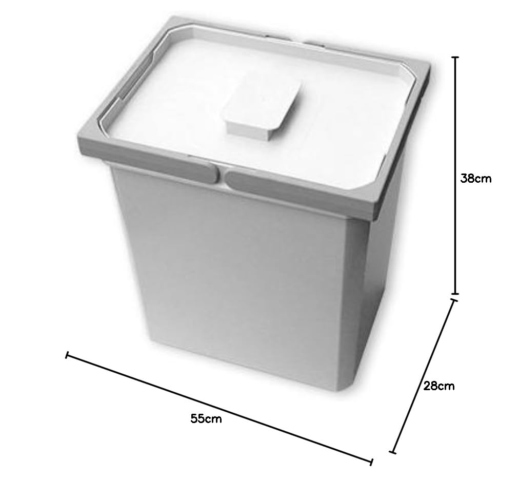 Naber Mülleimer | Modell 8012322 | Volumen 15.5L | 230 x 302 x 326 mm | Kunststoff Grau