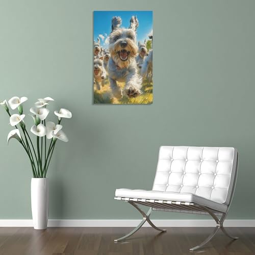 Peintures sur toile Schnauzer de qualité premium 40x60