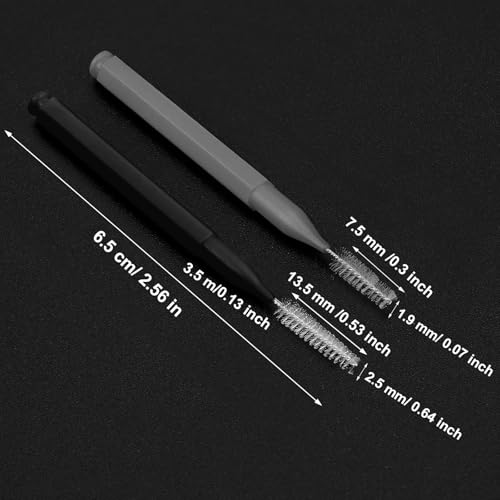 Image of Patelai 100 Pieces Braces Dental Brush for Cleaner Interdental Toothpick Dental Tooth Flossing Head Oral Hygiene Flosser Toothpick Cleaners Tooth Tool(Black, Grey,Suitable Size)