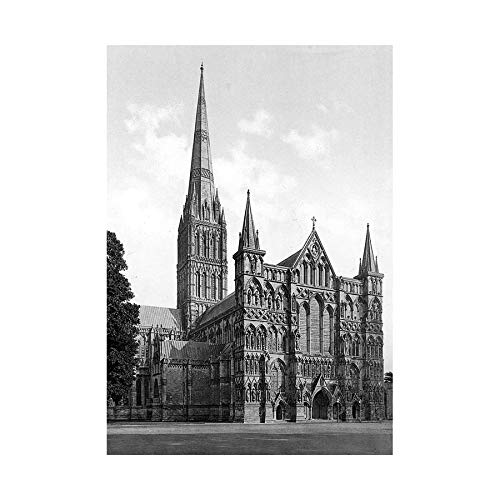 Wee Blue Coo Vintage Photo Cathedral Salisbury History Wall Art Print