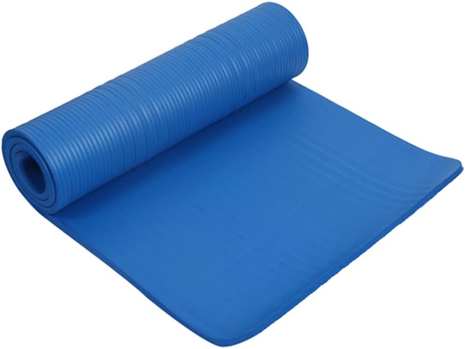 TOYANDONA Extra Thick Non Slip Yoga Mat with Carrying Strap High Density Exercise Mat for Women for Home Workouts and Fitness Routines Blue