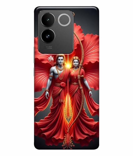 Image of Lord Ram with Sita MATA Printed Hard Back Case Cover & Compatible for Vivo T2 Pro 5G | IQOO Z7 Pro 5G (Multicolor) - D1806