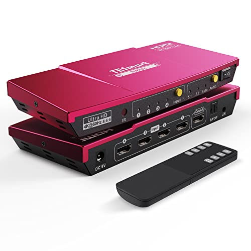 4K ULTRA HD 4 IN 1 OUT: questo switch HDMI collega fino a 4 sorgenti UHD HDMI su un singolo schermo HD e commuta facilmente tra 4 fonti. Supporta larghezza di banda di 18 Gps, FullHD, UHD, DeepColor a 12 bit.
