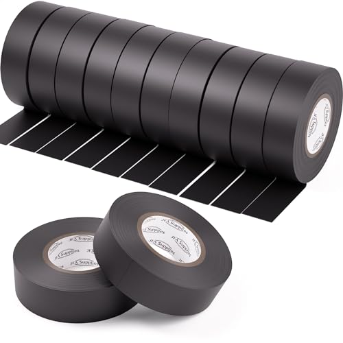 Cinta aislante de PVC negra JFA Supplies de 19mm x 20m en pack de 12 unidades