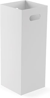 Versa Basic White Schirmständer, Minimalistischer Stil, 53x21x21 cm, MDF-Holz, Weiß
