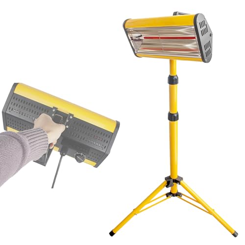 VNATWGOO Short Wave Infrared Paint Curing Lamp, for Car Body Repair, Car Paint Curing Heater, Car Paint Baking Lamp, with Adjustable Bracket and Timer,110V