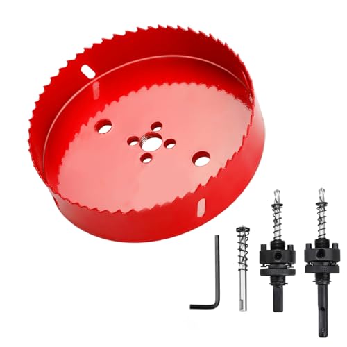 hsawbit 170mm Hole Saw with SDS Plus Shank,170mm Hole Cutter HSS BI-Metal for Wood,Plywood,PVC,Drywall and Metal Sheet - Image 2