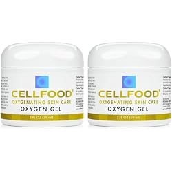 Cellfood Oxygen Gel - 2 oz, 2 Pack - Nutrient Rich - Provides Moisture & Protection, Decreases Look of Fine Lines - Aloe Vera, Lavender Blossom Extract, Cellfood & Glycerine - Hypoallergenic, Non-GMO