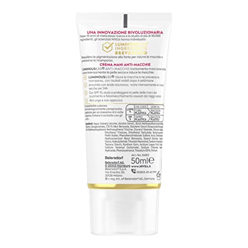 NIVEA Luminous630 Hand Cream for Daily Use, Lightweight Nourishing Hand Care Cream in 50 ml Tube, Skin Comfort Formula for Everyday Protection and Softness, Suitable for All Skin Types image 5