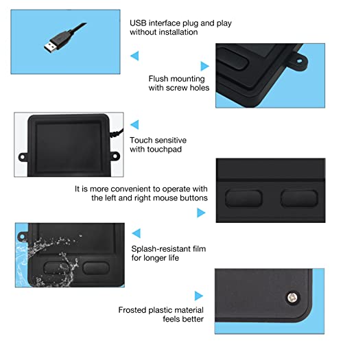 Annadue Wired USB Touchpad, Mini Portable Trackpad for Laptop and Desktop User Embedded Compact Computer Touch Pad - Image 2
