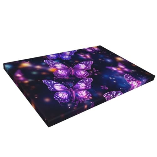 Impression papillon violet poster suspendu salon chambre HD - 7