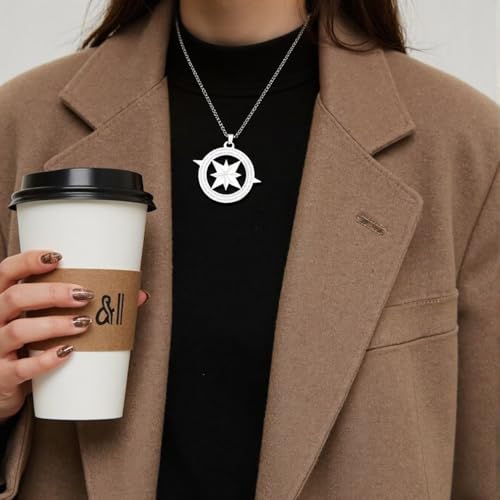 Stray Necklace SKZ Inspired Merch Necklace Set –“Stay” Pendant Compass Design Jewelry Accessory for Stay Fans Gifts 5