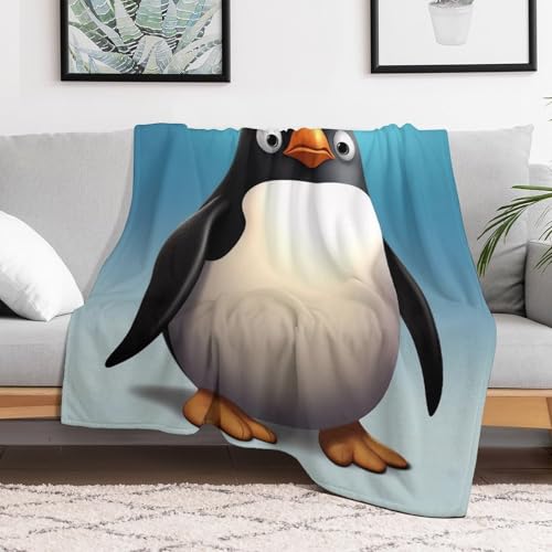 Couverture flanelle pingouin mignon légère moelleuse lit et canapé - 7