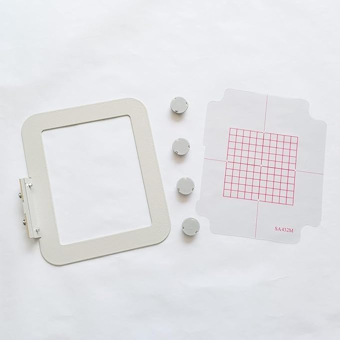Image of Bequilter 4 inchx4 inch SA432M Magnetic Embroidery Hoop Compatible with Brother SE600 SE400 SE625 SE425 PE550D PE540D PE535 PE525 PE500 Innovis Babylock