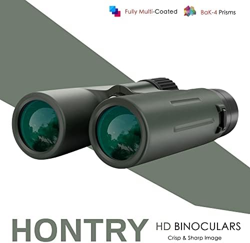 Hontry 8x42 HD Binoculars, IPX6 Completely Waterproof Binoculars for All Outdoor Activities, Weathers and Seasons
