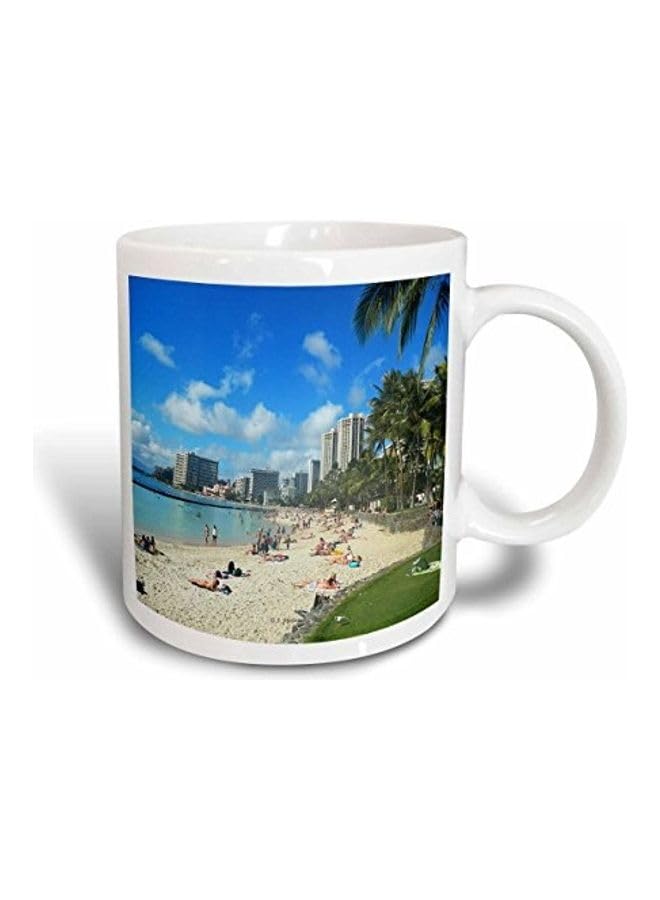 RYN Waikiki Beach Ceramic Mug Multicolour 15 Ozounce - RYNmg15870