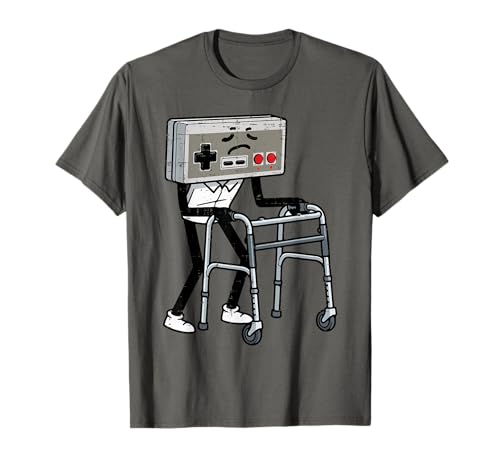 Old Gaming Controller Walker Funny Gamer Men Women Boys Kids T-Shirt