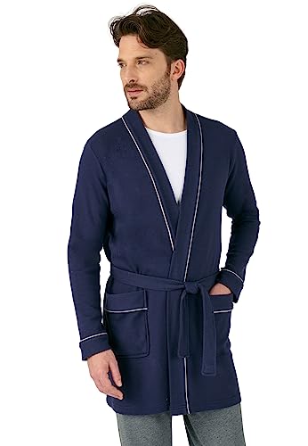 Colore: blu navy Abito da camera maglia a nido d\'ape, Blu marino, (102-109) L