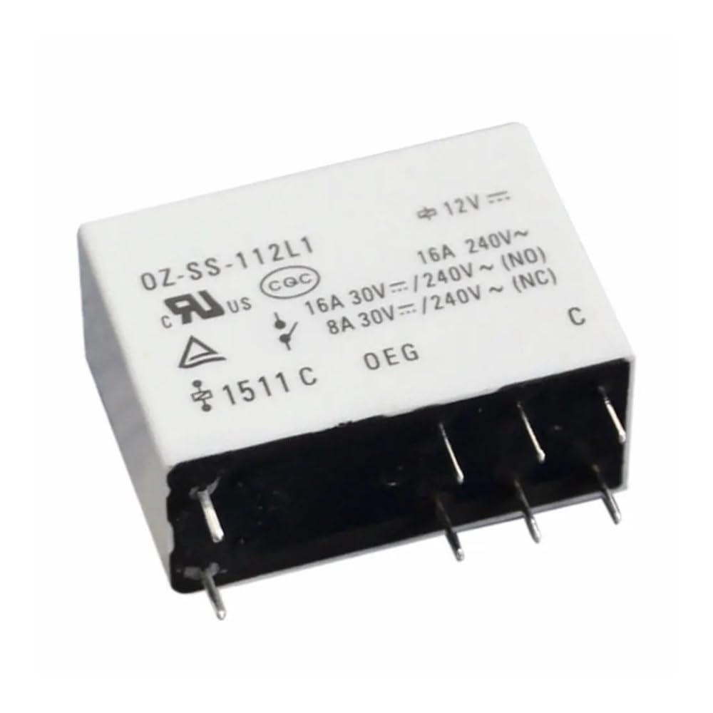 SMGLRUEAT 10PCS TE OZ-SS-112L1 8PINS 12V 16A Power Relay