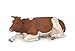 Papo Farmyard Friend Figure, Lying Simmental Cow
