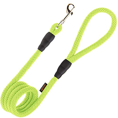 Gooby Mesh Leash - Green, 4 FT - Breathable Mesh 4 Foot Dog Leash for Small Dogs with Bolt Snap Clasp - On The Go Dog Leashes for Small Dogs and Dog Leashes for Medium Dogs to Large Dogs