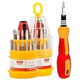 Kit Chave de Precisão 30 em 1 Mini Ferramentas Fenda Torx Allen Estrela, Estojo Compacto Para Conserto Manutenção De Celulares Notebooks Relógios Óculos e Tablet