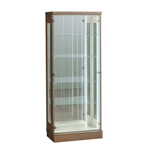 コレクションケース キャビネット ledライト付き コンソール」の人気