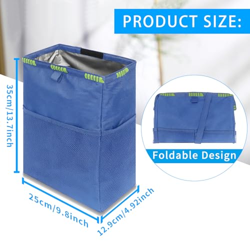 Image of Homelove Hanging Car Trash Can with 4 Storage Pockets, Waterproof Leakproof Oxford Auto Garbage Bag, Adjustable Garbage Bag, Foldable Car Trash Bin Fit for Truck, SUV, Home, Office