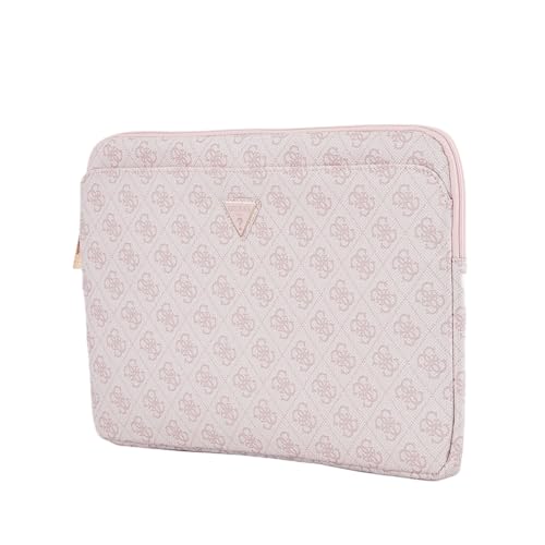 Guess Sleeve 14 4G Reißverschlusstasche Dreieck-Logotasche (Pink)