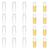 PATIKIL 20ml Headspace Sample Vials, 100Pcs 20mm Crimp Top Borosilicate Glass Vials Flat Bottom Bottles Lab...