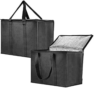 Insulated Reusable Grocery Bag for Shopping in Extra Large Size with Sturdy Zipper