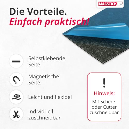 Magnet-Folie in DIN A3 I selbstklebend, roh-braun I für Kfz Auto LKW I Tür-Schild Warn- und Hinweisschild I Stanzen-Aufbewahrung I mag057