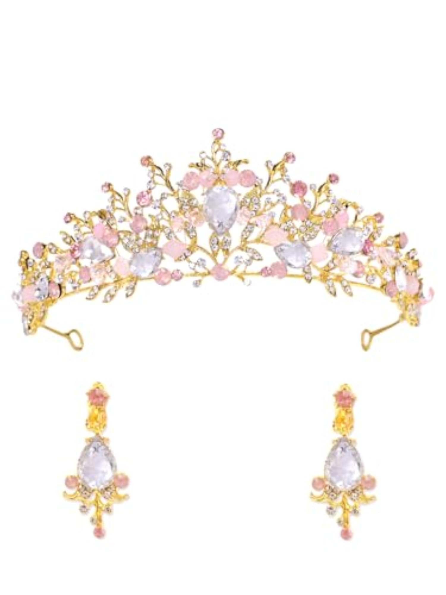 Crystal Crown Tiara for Women & Girls, Bridal Wedding Accessory