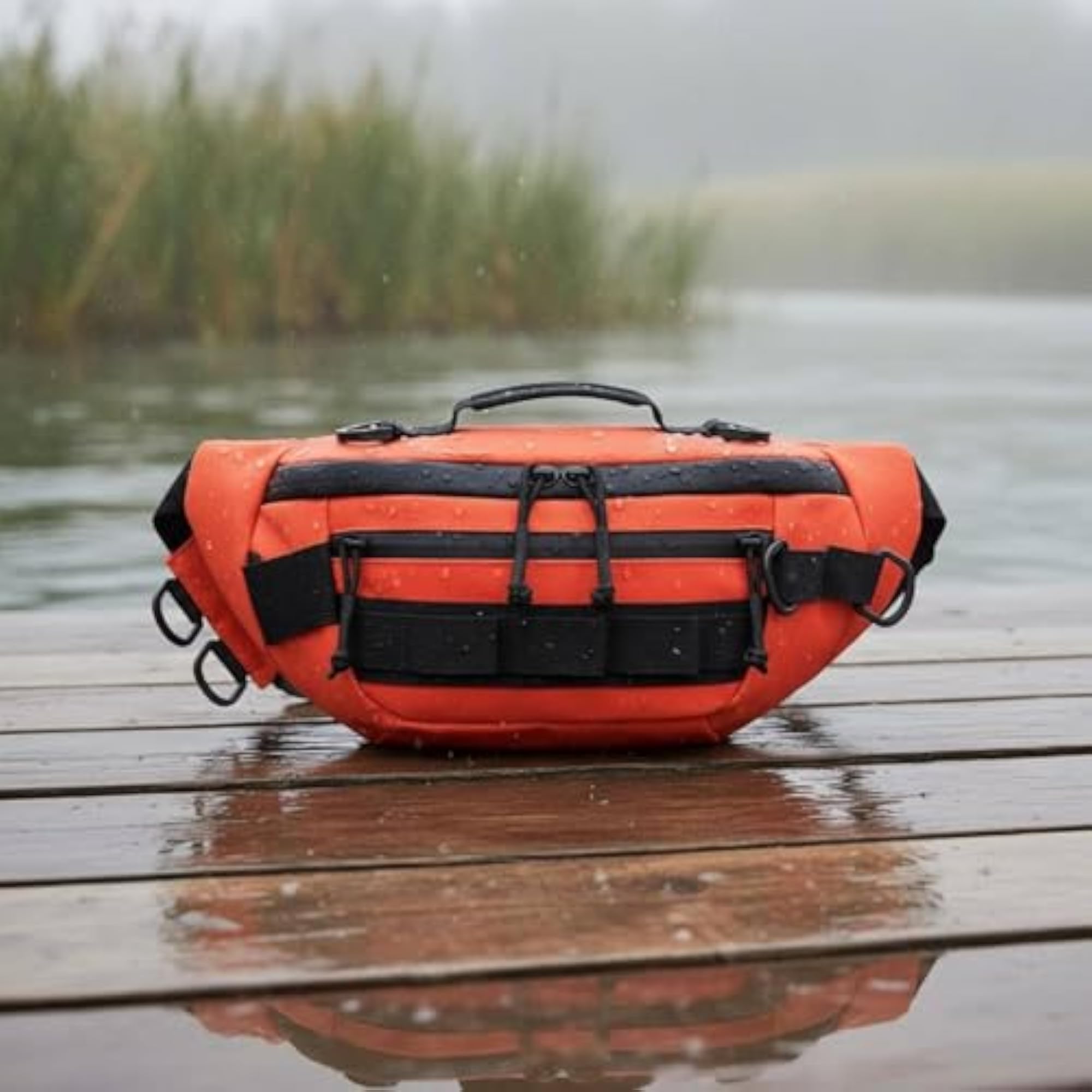 Waterproof Multifunction Fishing Waist Bag, Adjustable Strap